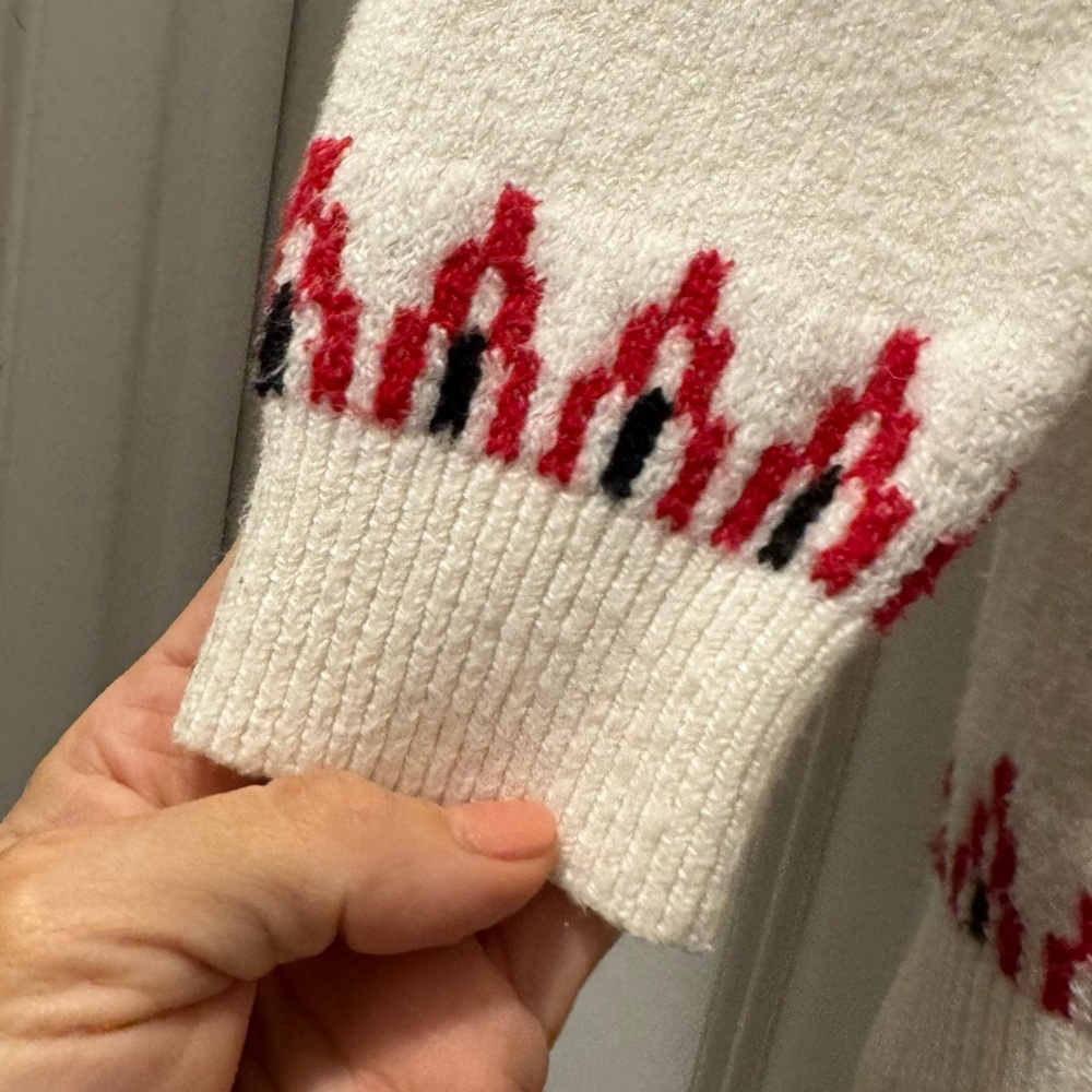 Loft Multicolor Patterned Turtleneck Sweater - image 5